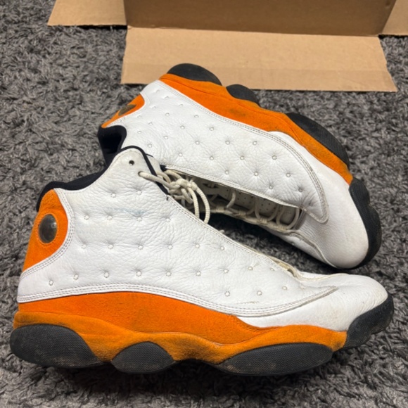 Air Jordan 13 Retro Shoes Mens Size 13 White Orange Black Starfish 414571-108 - Picture 3 of 7
